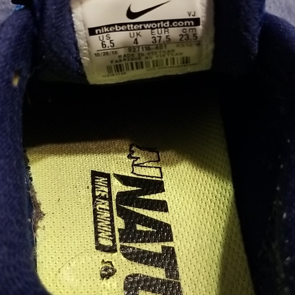Blue Nike Free RN Distance Runners - Picture 6 of 7